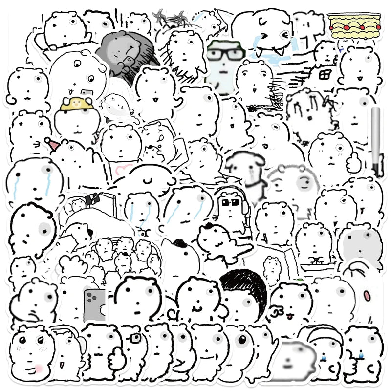 72 Sheets Waterproof Cat Eye Stickers for Water Cups, Phones & Laptops - Cute Animal Decor