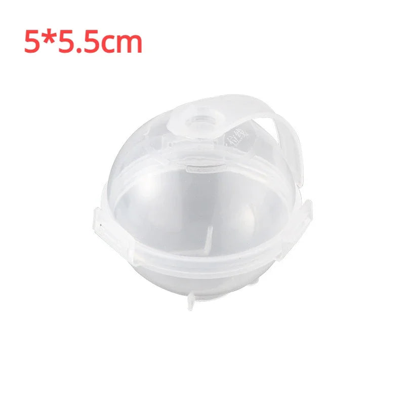 4-Hole Round Ice Cube Maker Mold for Whiskey & Cocktails - Silicone Ice Ball Tray