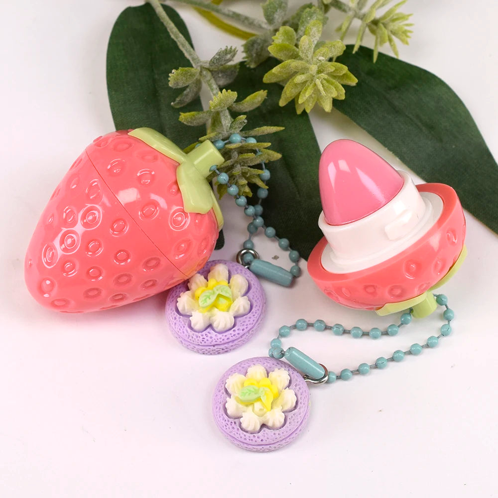 Cute Strawberry Lip Balm Moisturizing & Plumping Hydrating Lip Protector - Women Gift