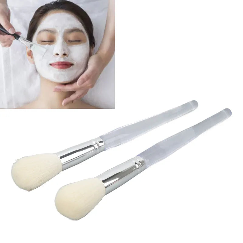 Face Mask Brush Applicator Set - Soft Hair & Clear Handle for Skincare & Beauty