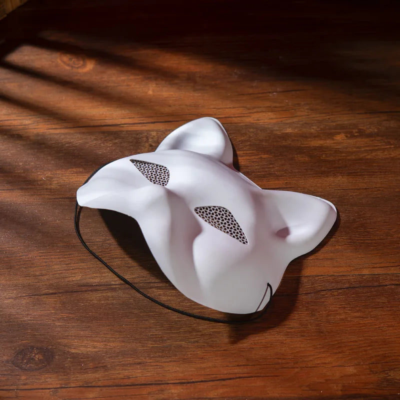DIY Unpainted Cat Face Mask for Halloween Party & Cosplay - PVC Masquerade Prop