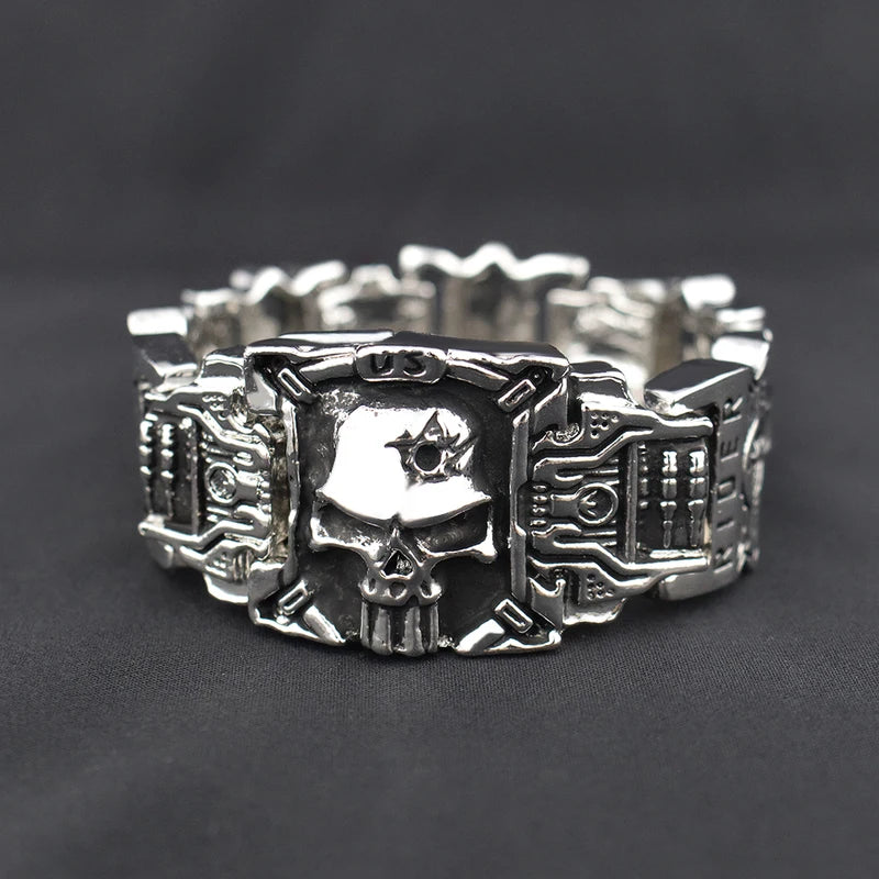 Vintage Skull Bracelet for Men Punk Hip Hop Motorcycle Jewelry Gift