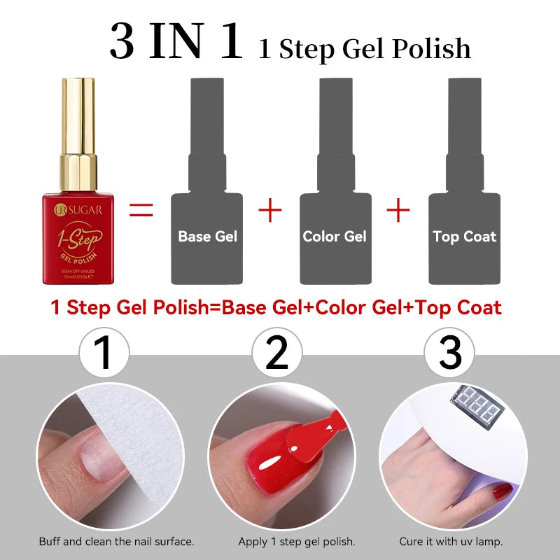 15ml Gel Nail Polish Set - Semi-Permanent UV & LED Soak Off for DIY Manicure