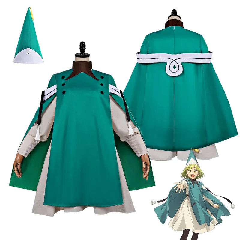 Medieval Witch Cosplay Costume Set with Hat for Anime and Halloween