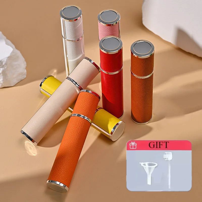 10ml Refillable Leather Glass Perfume Spray Bottle Travel Atomizer - Portable Empty Refill Bottles