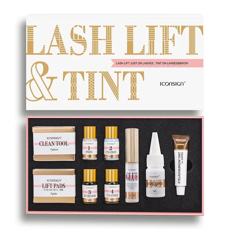Lash Lift and Brow Dye Tint Kit for Eyelash Perming & Eyebrow Coloring