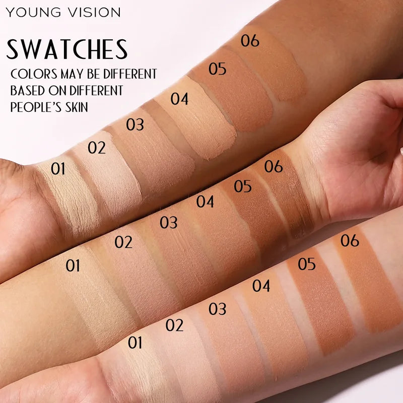 Matte Liquid Foundation CC Cream - Full Coverage, Long-Lasting, Waterproof Base