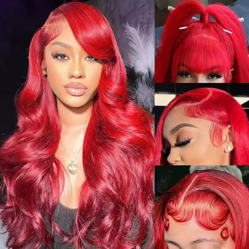 Colored Body Wave Lace Front Wig for Women - 13x6 HD Human Hair Frontal