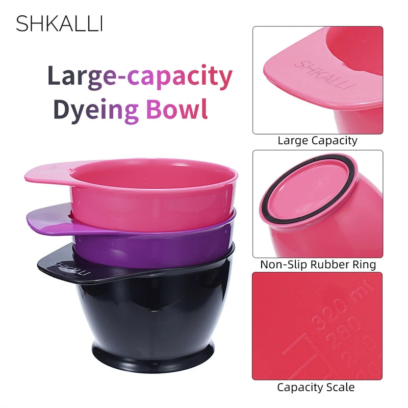 Professional Hair Coloring Kit with Large Dyeing Bowl & Brush - Salon-Quality Set