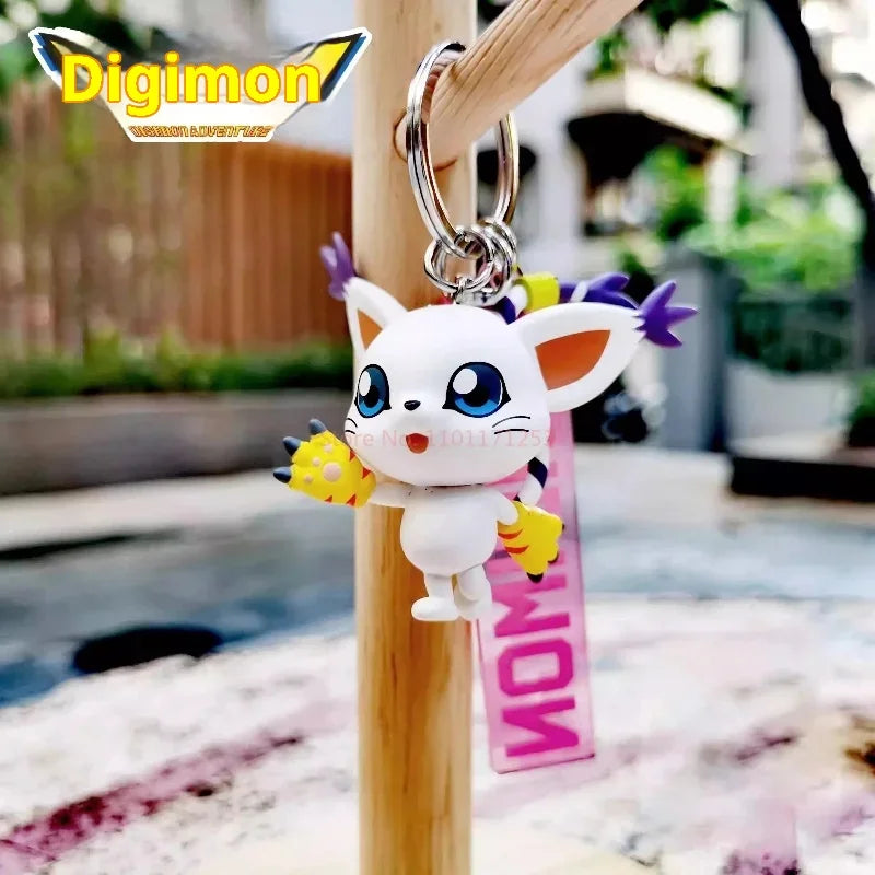 Anime Action Figures - Digimon Adventure Agumon Gabumon Cartoon Character Key Chain Set