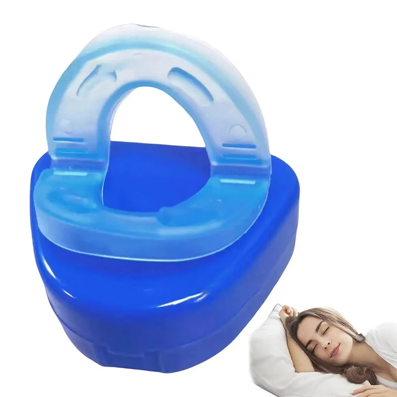 Anti Snoring Mouthpiece Dental Device Double Layer Teeth Grinding Tongue Biting Sleep Aid