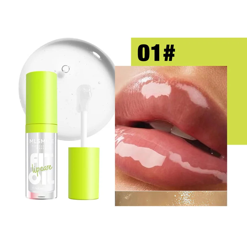 Hydrating Lip Gloss for Plump, Moisturized Lips with Pearlescent Finish - Clear Lip Oil & Tint