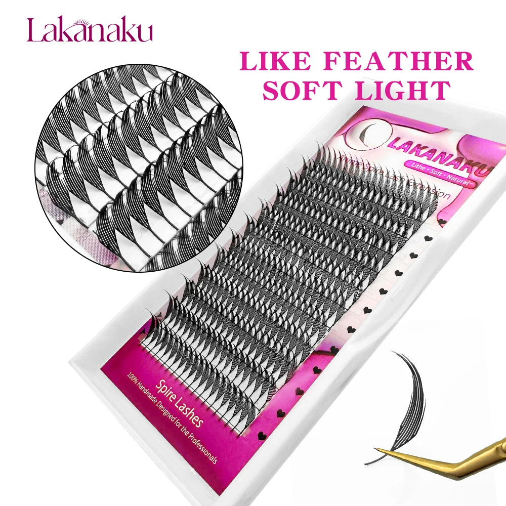 False Eyelashes with Technological Fibers and Spike Design - Narrow Spire Style