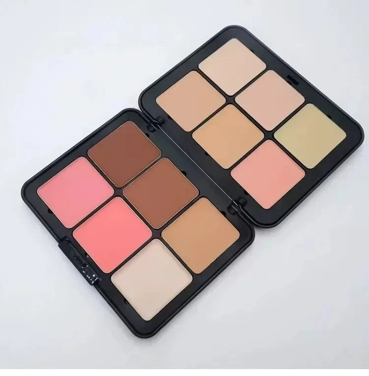 12-Color Makeup Face Palette - Foundation, Blush & Concealer Essentials
