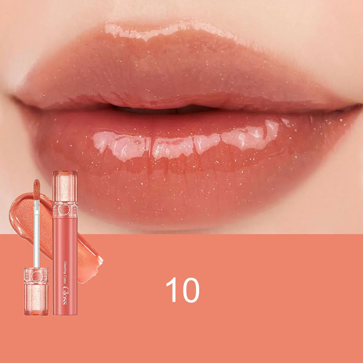 Lip Gloss Set with 14 Vibrant Shades - High-Shine, Nourishing, Korean Cosmetic