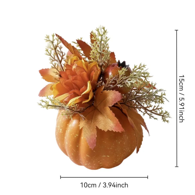 Artificial Pumpkin Decor for Fall Halloween Thanksgiving - Chrysanthemum Details