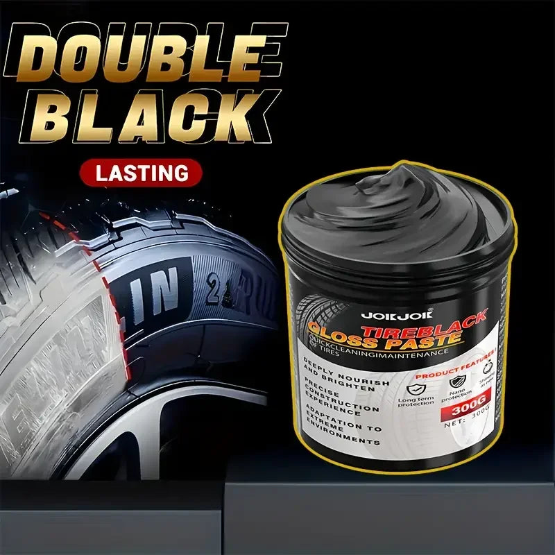 Car Tire Gloss Wax 300G - Durable Black Polishing & Refurbishing Wax