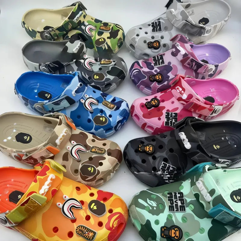 Camouflage Style Casual Sandals for Men & Women - Outdoor Beach Flip Flops