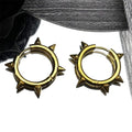 Unisex Punk Spike Rivet Hoop Earrings - Gothic Gothic Gothic Style Jewelry
