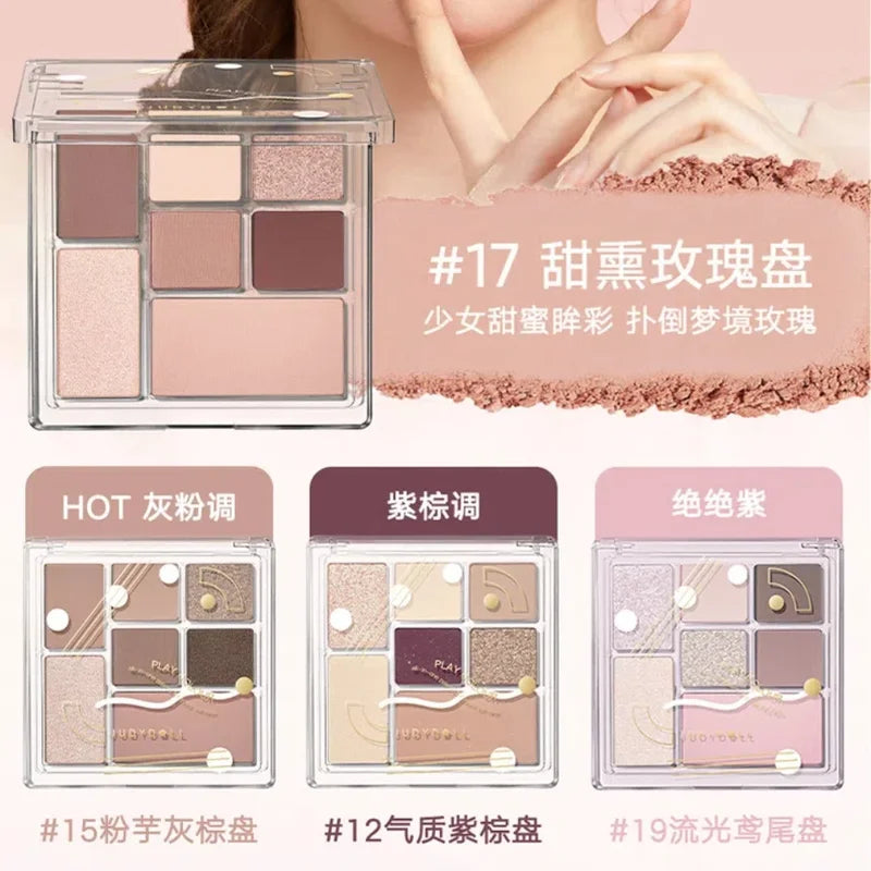 Colorful Eyeshadow Palette with Glitter, Blush, and Highlighter for Makeup Artistry