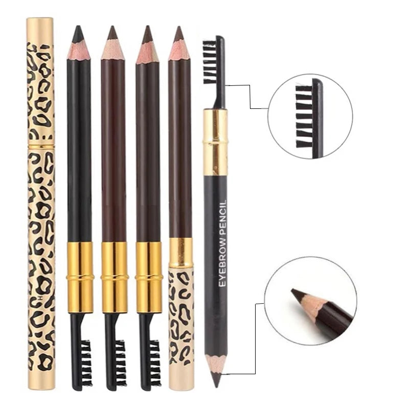 Waterproof Double Head Eyebrow Pencil for Natural, Long-Lasting Brows - No Blooming, Sweatproof, Shaping Makeup Tool