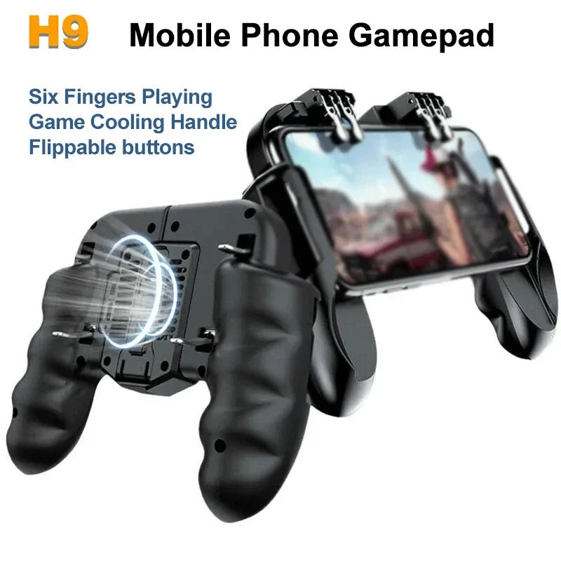 Mobile Game Controller Trigger Joystick for iOS & Android – 6 Finger PUBG Gamepad