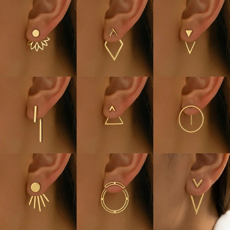 Elegant Fashionable Earrings - Easy to Wear with Geometric Design