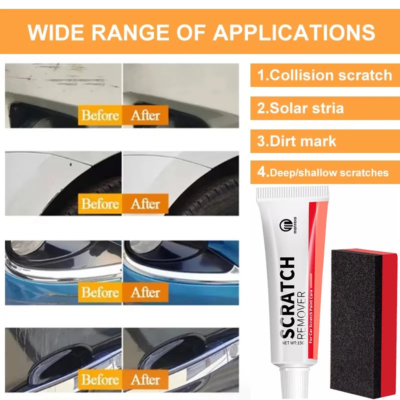 Car Scratch Remover Paint Care Kit Auto Body Scratch Repair Wax Polishing
