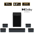 7.1ch Dolby Atmos Soundbar with Wireless Subwoofer and Surround Speakers - Home Theater System