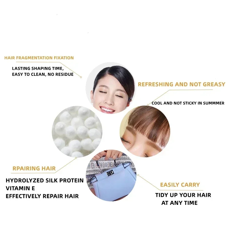 Long-Lasting Waterproof Hair Wax Stick Portable Styling Tool for Broken Hair