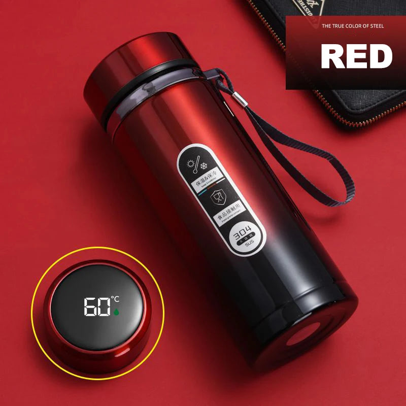 500ML-1L Stainless Steel Thermos Bottle with LED Temperature Display - Vacuum Flask Portable Cup