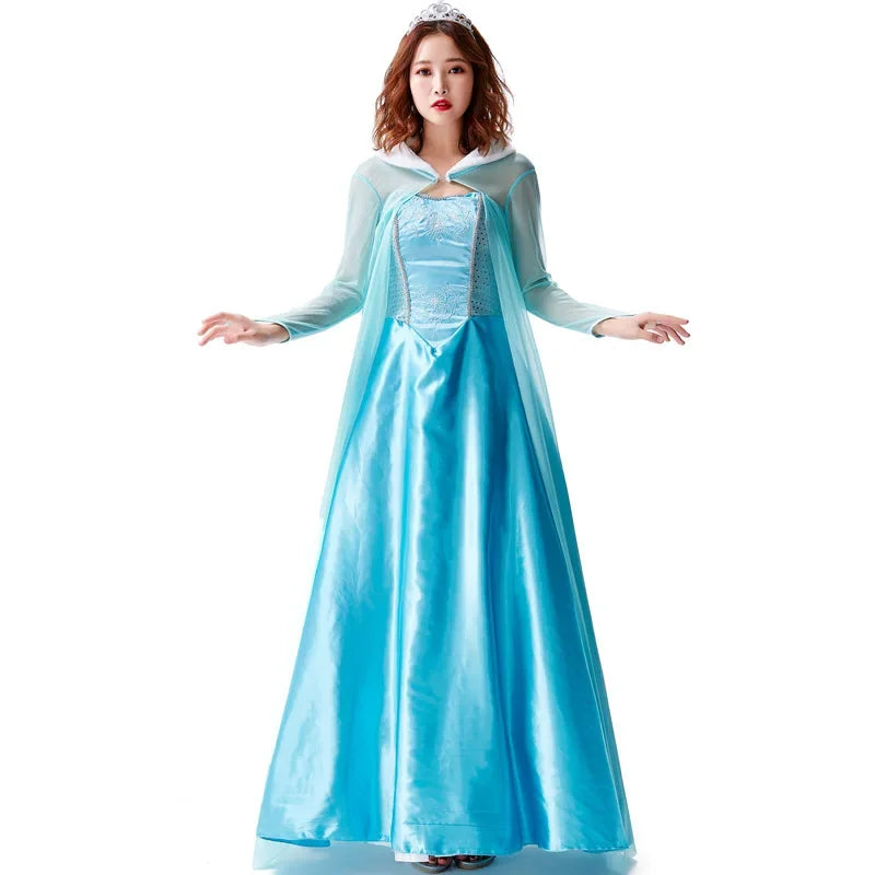 Kids Halloween Carnival Princess Costume Elsa Anna Fancy Dress for Girls