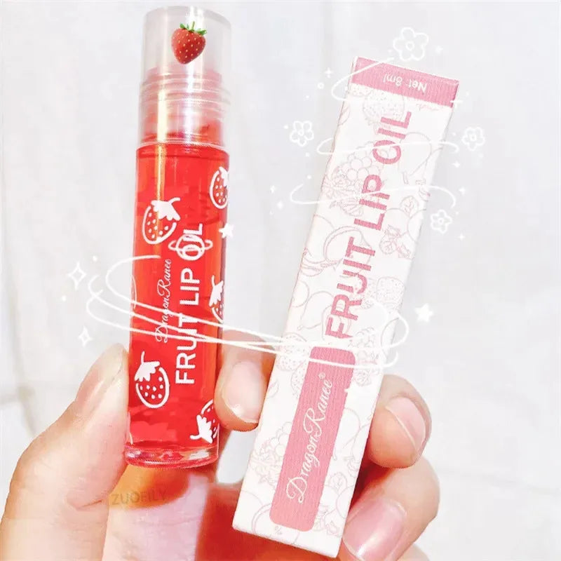 Fruit Lip Gloss with Moisturizing Lip Oil - Reduces Lines & Nourishes Lips