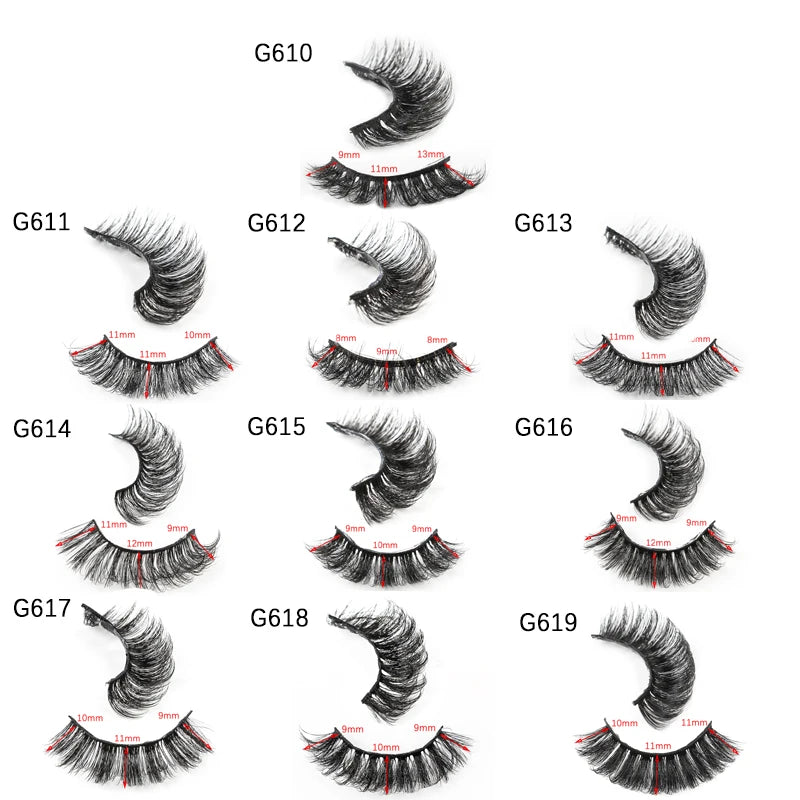 False Eyelashes 28 Styles Assorted Mink Lashes for Makeup & Beauty