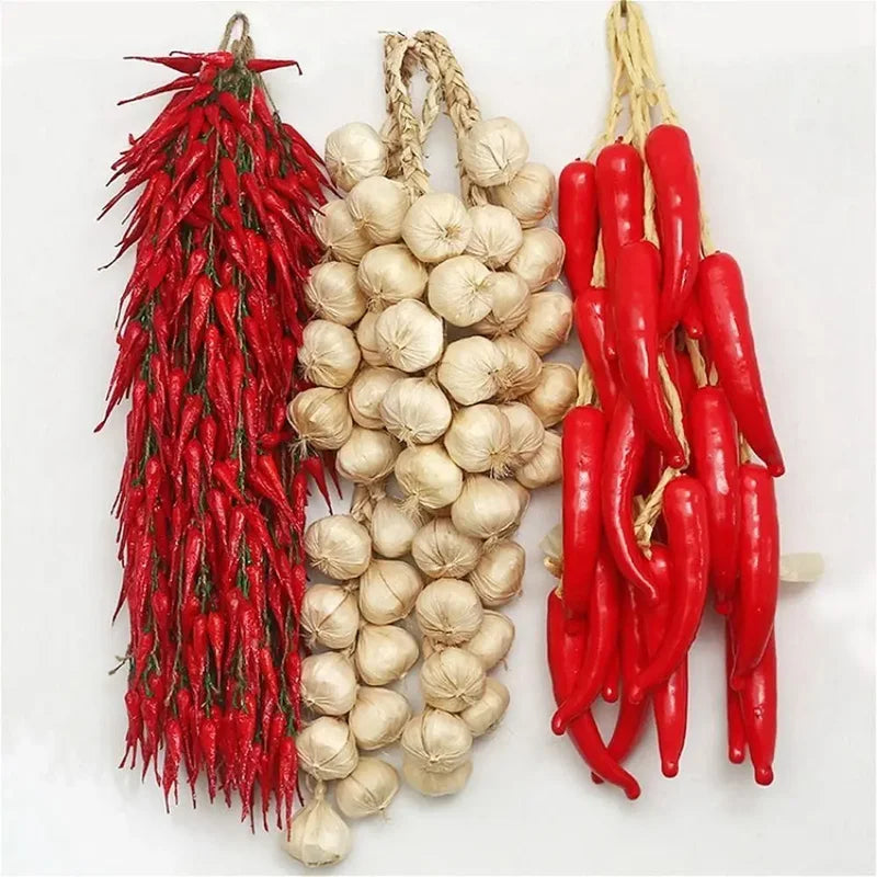 Artificial Decorative Food Fruit Set - Foam Vegetables & Peppers for Kitchen & Home Decor