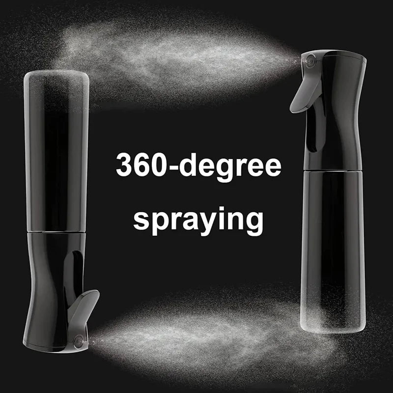 Reusable Fine Mist Spray Bottle for Hair Styling & Cleaning 360° Upside Down