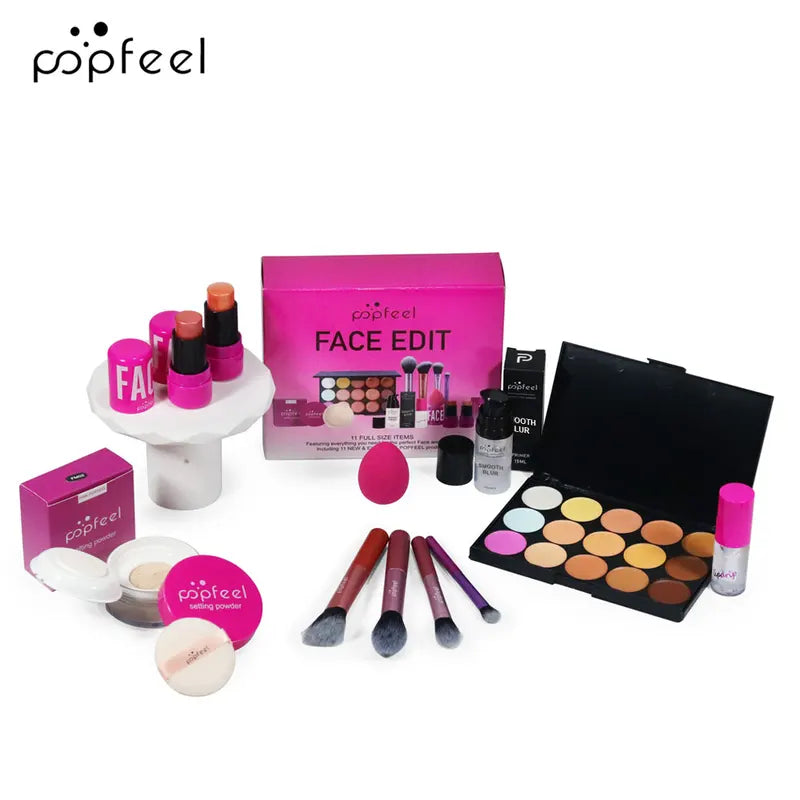Valentine's Day Makeup Gift Set - All-in-One 11-Piece Cosmetic Kit for Women