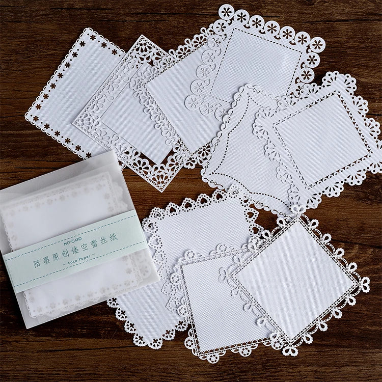 10 Pcs Lace Cutouts Craft Embellishments for Scrapbooking & DIY Projects
