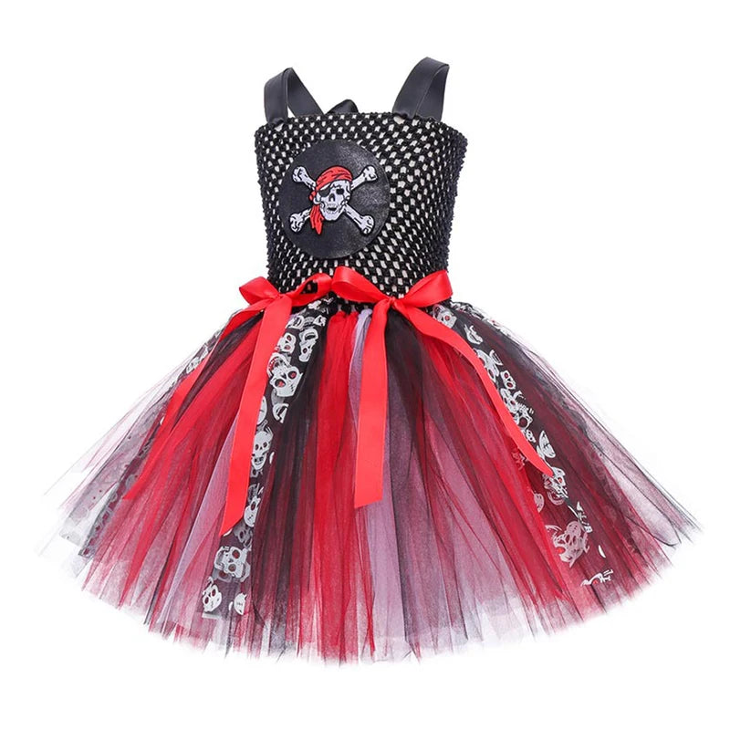 Girl Pirate Costume for Halloween Carnival Party Fancy Dress Cosplay 3-10 Years