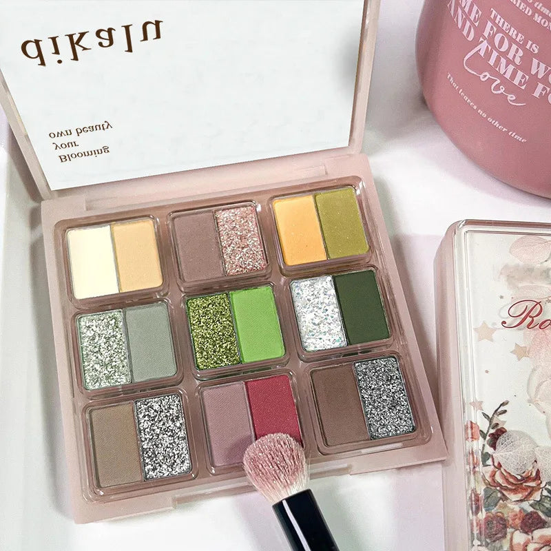 Colorful Eyeshadow Palette with Matte and Shimmer Shades - High Pigment Face Makeup for Parties & Daily Looks