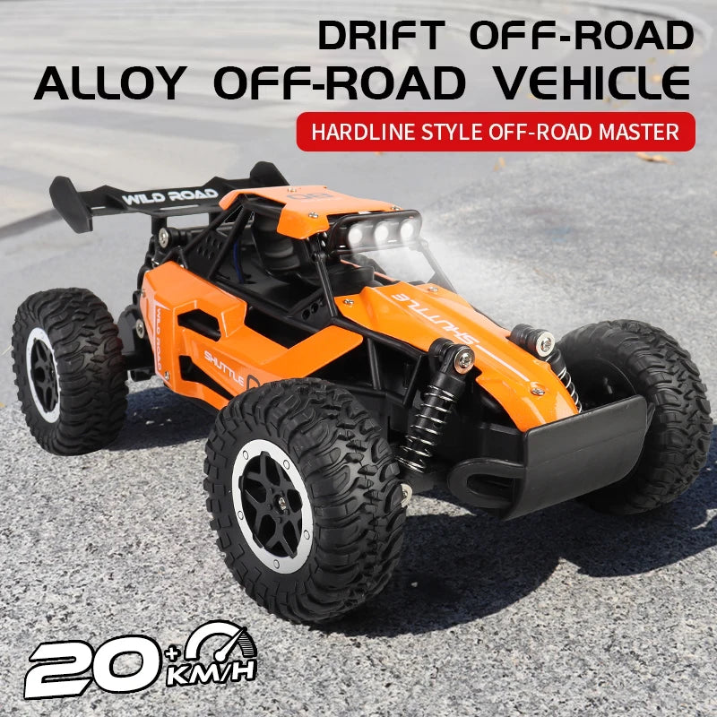 High-Speed 1:16/1:20 Off-Road RC Car with LED Lights and 2WD Climbing Vehicle