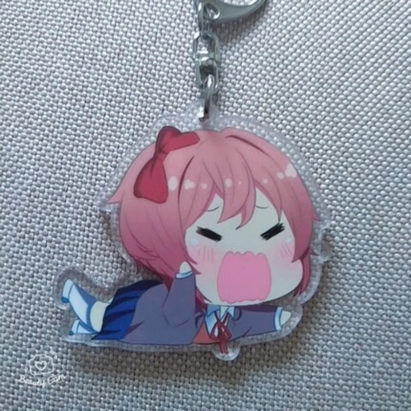 Cute School Uniform Acrylic Keychain - Doki Doki Literature Club Collectible Pendant