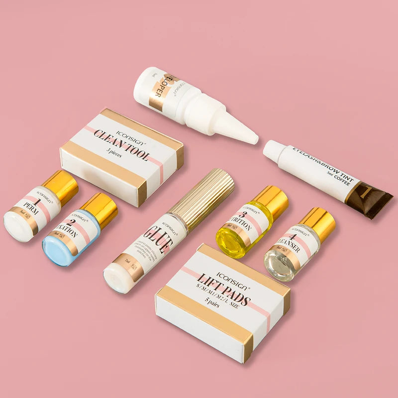 Lash Lift and Tint Kit for Eyelash Curling and Eyebrow Dyeing - Professional Use