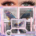 600 Pcs DIY False Eyelash Clusters Kit - Mixed Length Thick Natural Reusable Lashes