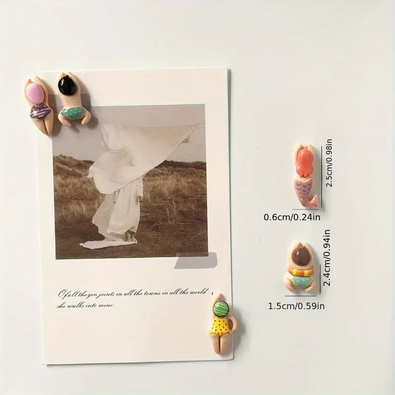 Magnetic Refrigerator Magnets 6-11pcs Little People Resin Home Decor & Gift Set