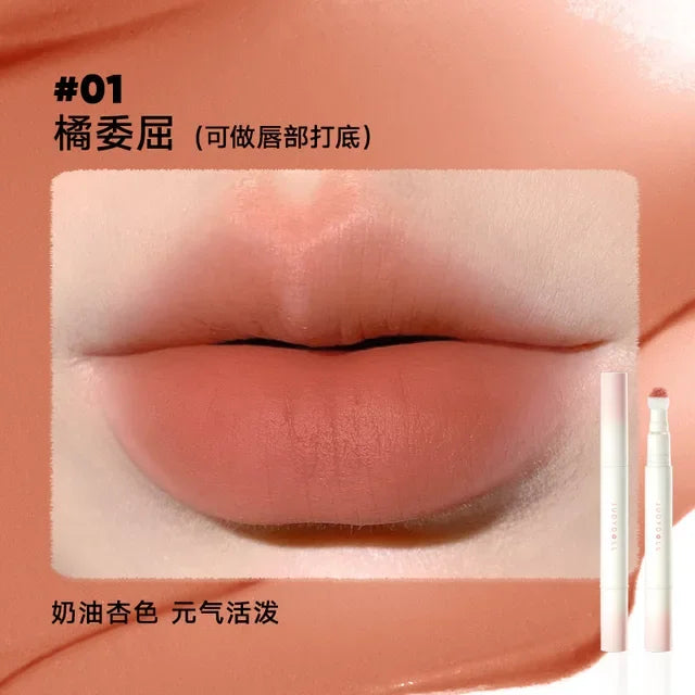 Hydrating Lip Powder Cream Cushion Lipstick - Matte, Non-Sticky, Long-Lasting