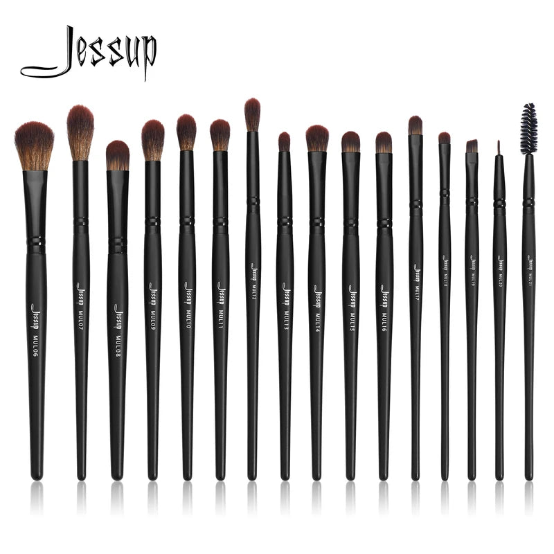 Professional 16-Piece Eye Makeup Brush Set with Synthetic Bristles