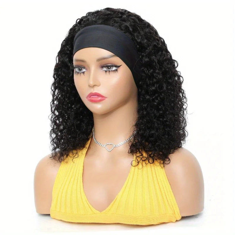 Full Density Body Wave Brazilian Remy Human Hair Wig - Glueless Headband Style