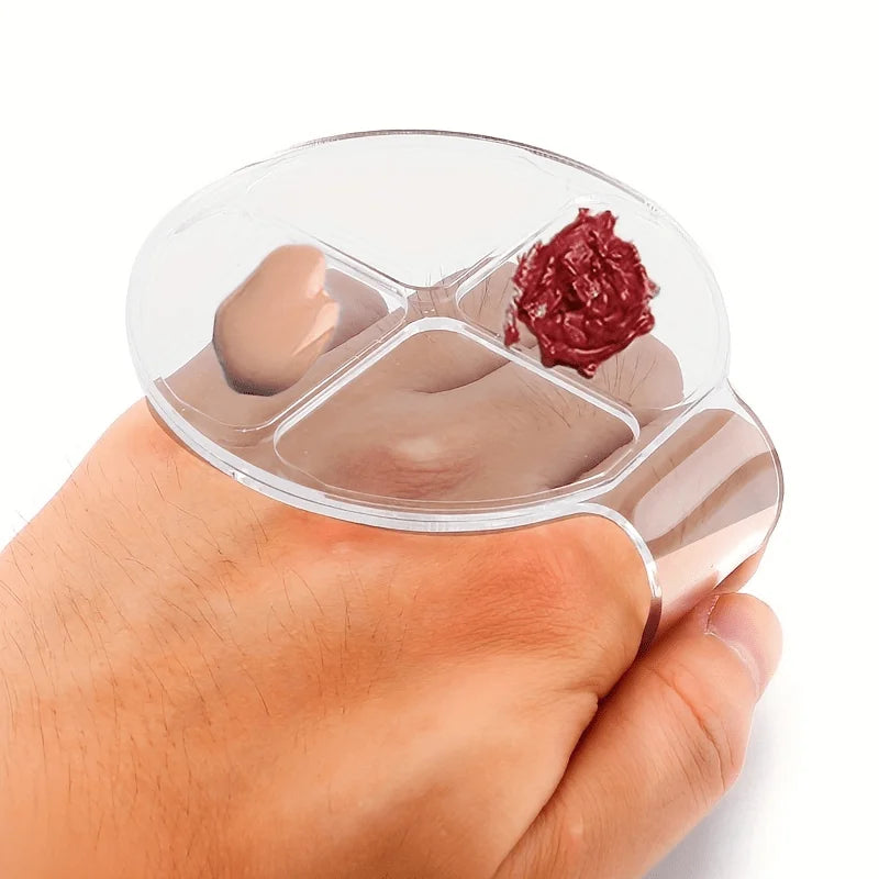 Hand Makeup Mixing Palette - Clear Hand-Held Foundation & Nail Art Palette