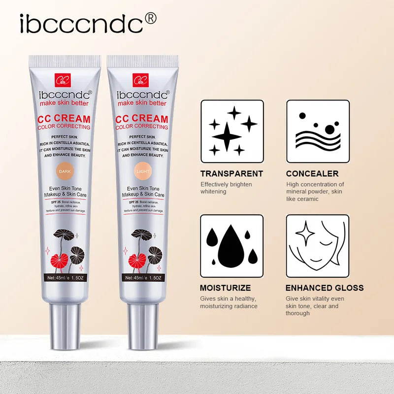 Moisturizing Correcting CC Cream Waterproof Anti-Sweat Makeup for Women